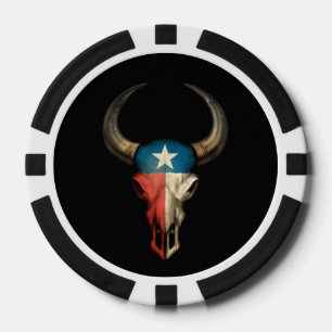 Fichas De Póquer cráneo black.jpg del toro de Tejas