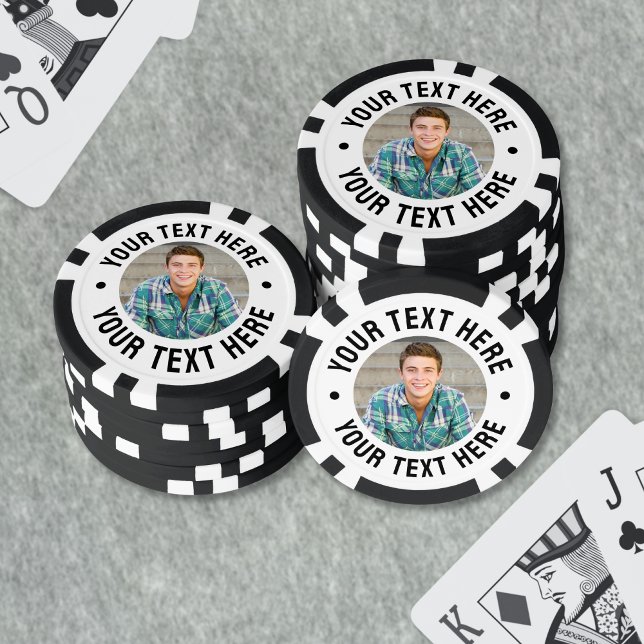 Fichas De Póquer Crea tu propia foto y texto (Create your Own Photo Poker Chips)
