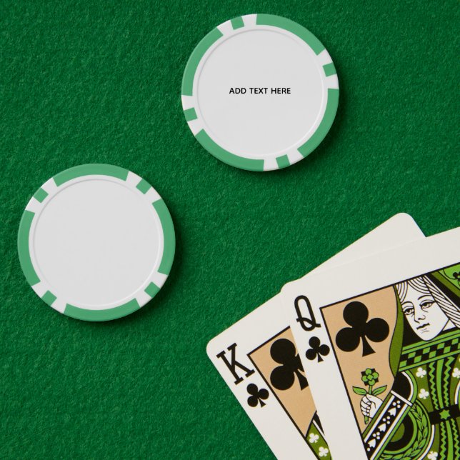 Fichas De Póquer Crea tu propio blanco  (Mesa de Poker (Doble))