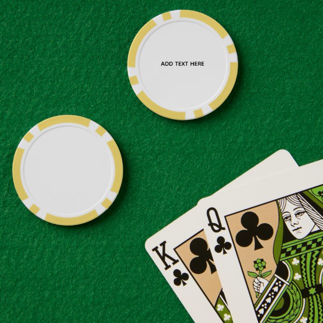 Fichas De Póquer Crea tu propio blanco  (Mesa de Poker (Doble))