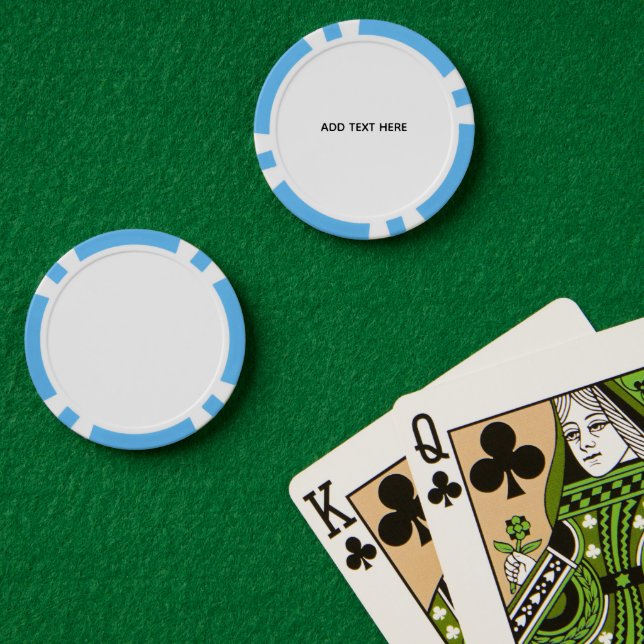 Fichas De Póquer Crea tu propio blanco  (Mesa de Poker (Doble))