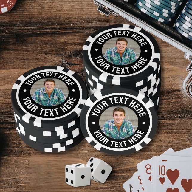 Fichas De Póquer Crea tu propio recuerdo fotográfico (Create your Own Photo Keepsake Poker Chips)