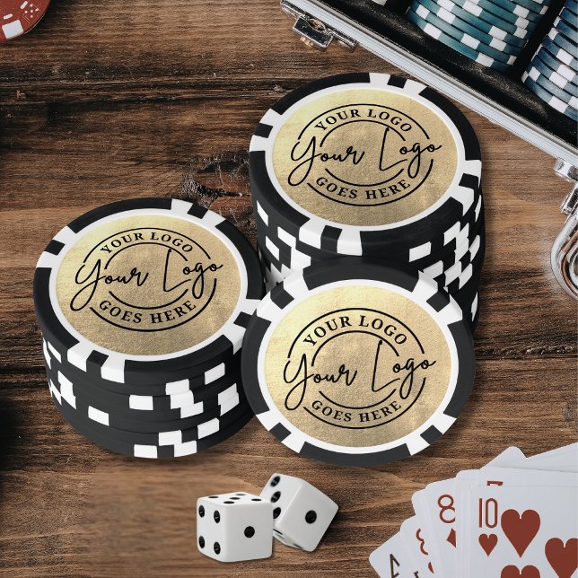Fichas De Póquer Create Your Own Gold Logo (Create Your Own Gold Logo Poker Chips)