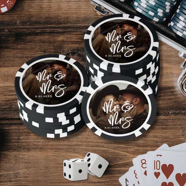 Fichas De Póquer Create Your Own Photo Wedding (Create Your Own Photo Wedding Poker Chips)