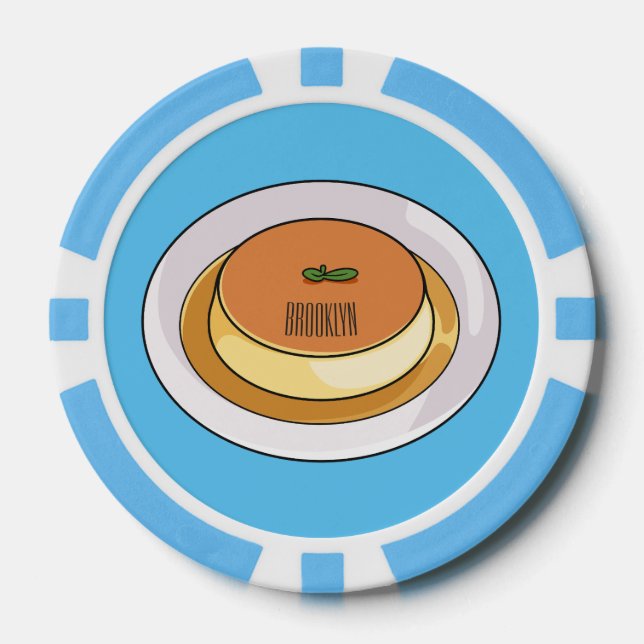 Fichas De Póquer Creme caramel personalizado ilustracion (Anverso)