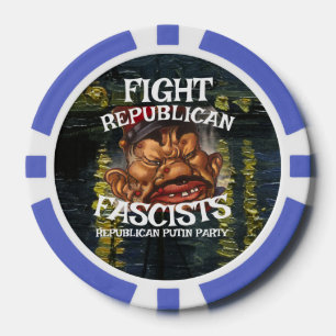 FICHAS DE PÓQUER CRIMEN DE GUERRA FW FV HG TRUMPS PARTIDO REPUBLICA