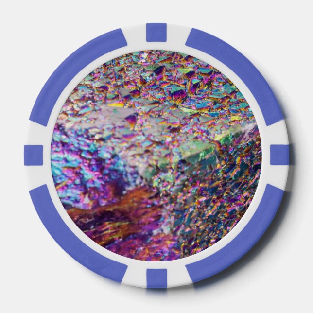 Fichas De Póquer Cristales de Aura Arcoiris (Anverso)