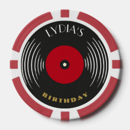 Fichas De Póquer Custom 1920s Vintage Vinyl Record Poker Chip