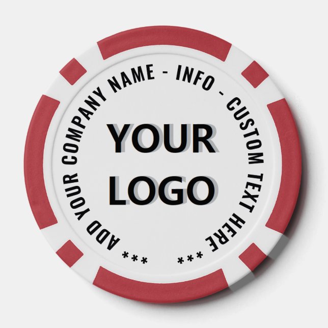 Fichas De Póquer Custom Business Logo and Text Branded Poker Chips (Reverso )
