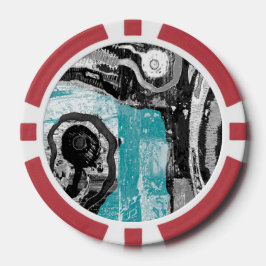 Fichas De Póquer Custom Poker Chip - Surface Current Abstract Flow