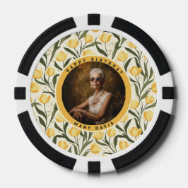 Fichas De Póquer Custom Tulip Themed Girl Birthday Party