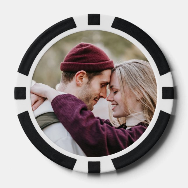 Fichas De Póquer Cute Couple Photo Poker Chips (Anverso)