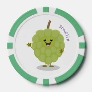 Fichas De Póquer Cute crema crema de manzana cherimoya personalizad