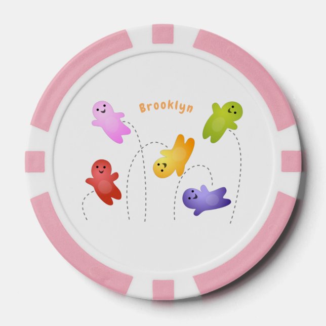 Fichas De Póquer Cute jelly bebés dulces personalizado (Anverso)
