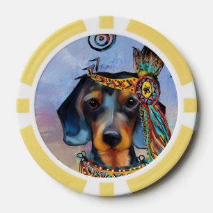 FICHAS DE PÓQUER DACHSHUND