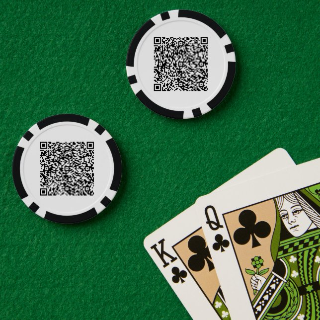 Fichas de póquer de código QR personalizadas (Mesa de Poker (Doble))