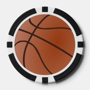 Fichas de póquer de diseño de baloncesto