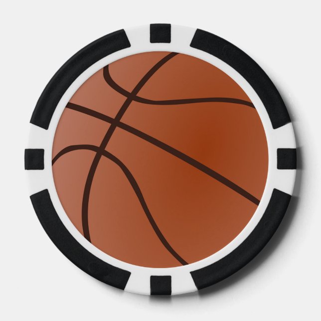 Fichas de póquer de diseño de baloncesto (Anverso)