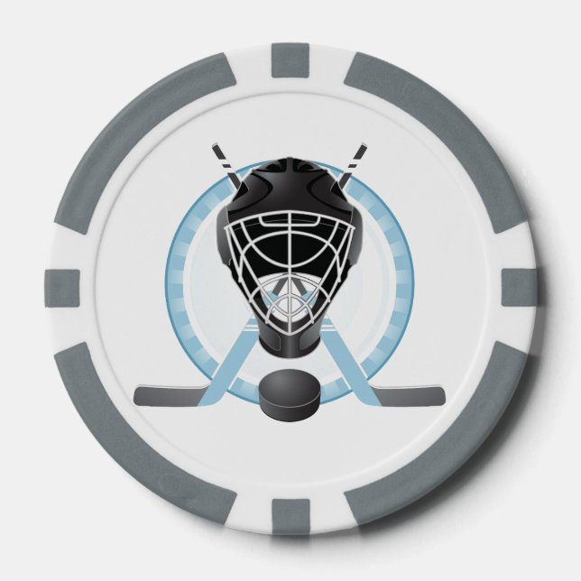 Fichas de póquer de diseño de hockey (Anverso)