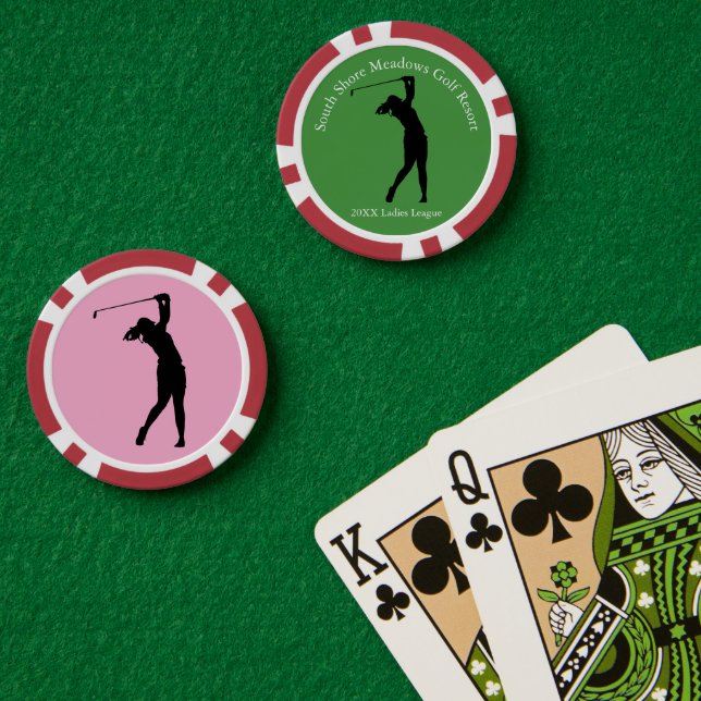 Fichas de póquer de la Liga de Golf Femenino (Mesa de Poker (Doble))