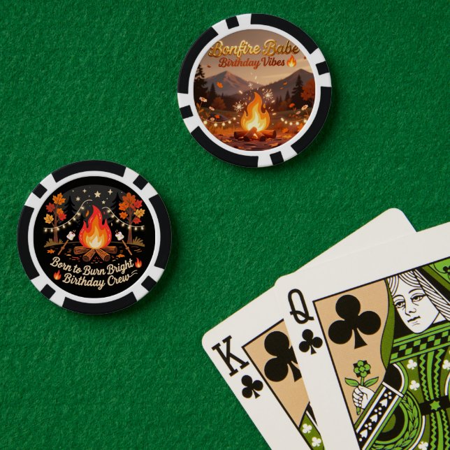 Fichas de póquer de Noche de Fogata 🔥 | Juego al  (Mesa de Poker (Doble))