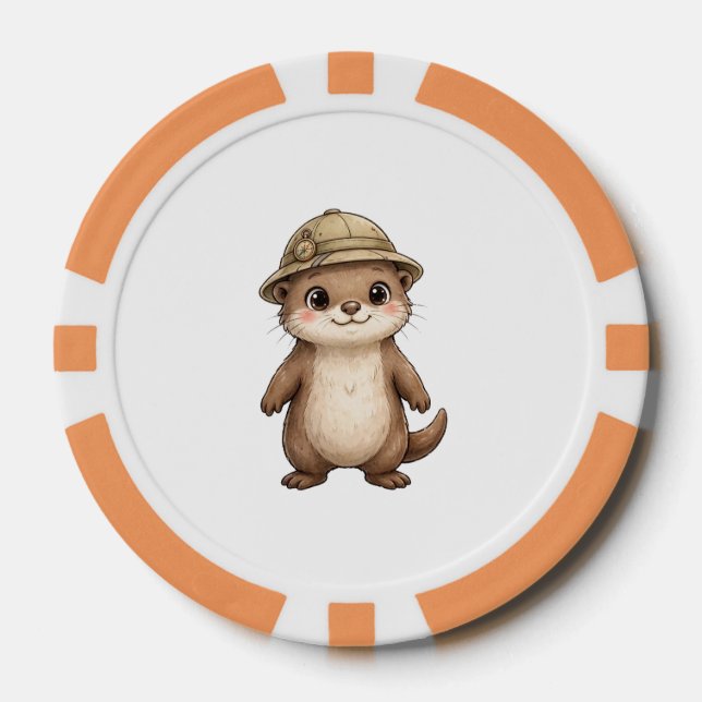 Fichas de póquer de nutria Lil' Bayou Explorers (Anverso)