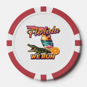 Fichas De Póquer Deportes Florida Corremos Puesta de sol Caimán Fla
