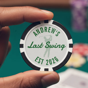 Fichas De Póquer Despedida de Soltero de Golf Último Swing Antes de