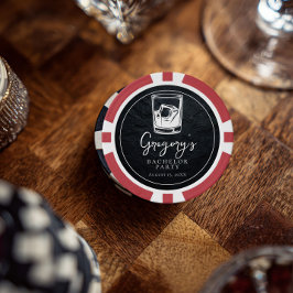 Fichas De Póquer Despedida de soltero moderna y elegante