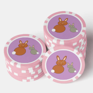 Fichas De Póquer Día de la Madre Bunnies