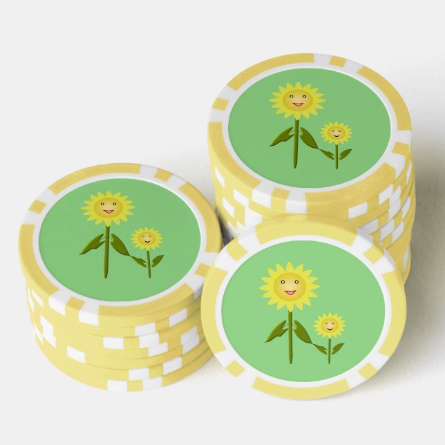 Fichas De Póquer Día de la Madre girasoles (Pila)