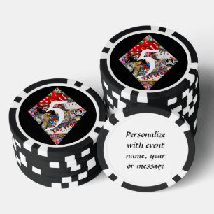 Fichas De Póquer Diamante - Forma de carta de juego de Las Vegas