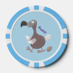 Fichas De Póquer Dibujo animado divertido de un pájaro dodo