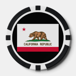 Fichas De Póquer Diseño de bandera estatal de California