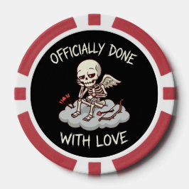 Fichas De Póquer Diseño de Cupido Esqueleto Hecho Oficialmente con 