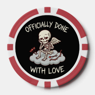 Fichas De Póquer Diseño de Cupido Esqueleto Hecho Oficialmente con 