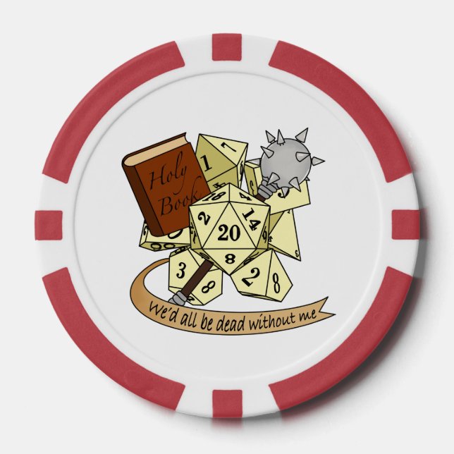 Fichas De Póquer Diseño de dados de clérigo (Anverso)