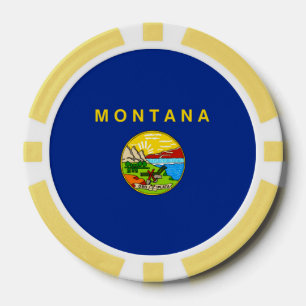 Fichas De Póquer Diseño de la bandera del estado de Montana