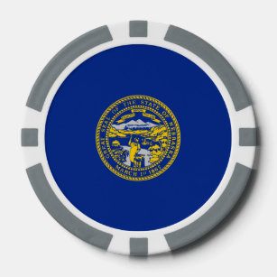 Fichas De Póquer Diseño de la bandera del estado de Nebraska