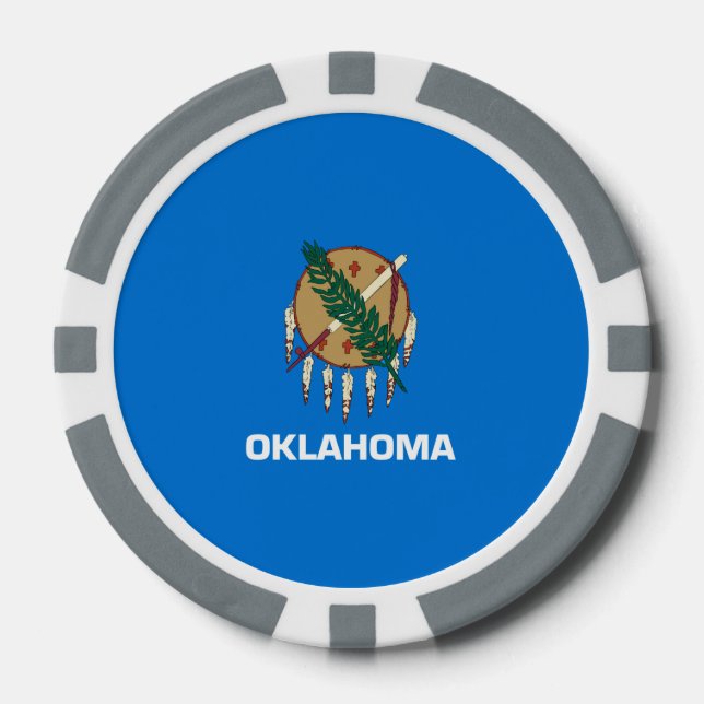 Fichas De Póquer Diseño de la bandera del estado de Oklahoma (Anverso)