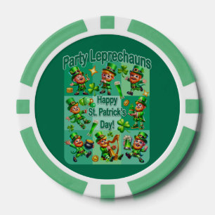 Fichas De Póquer Diversión de San Patricio Adorable "Fiesta Leprech