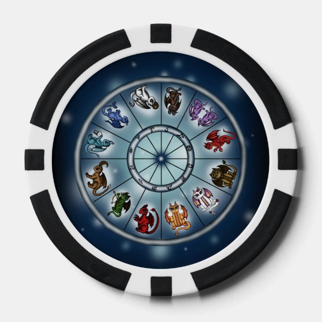 Fichas De Póquer Dragon Zodiacsigns poker chips (Anverso)