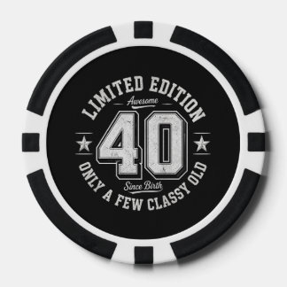 Fichas De Póquer Edición Limitada Cumpleaños Genial 40