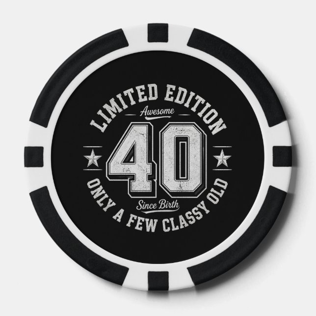 Fichas De Póquer Edición Limitada Cumpleaños Genial 40 (Anverso)