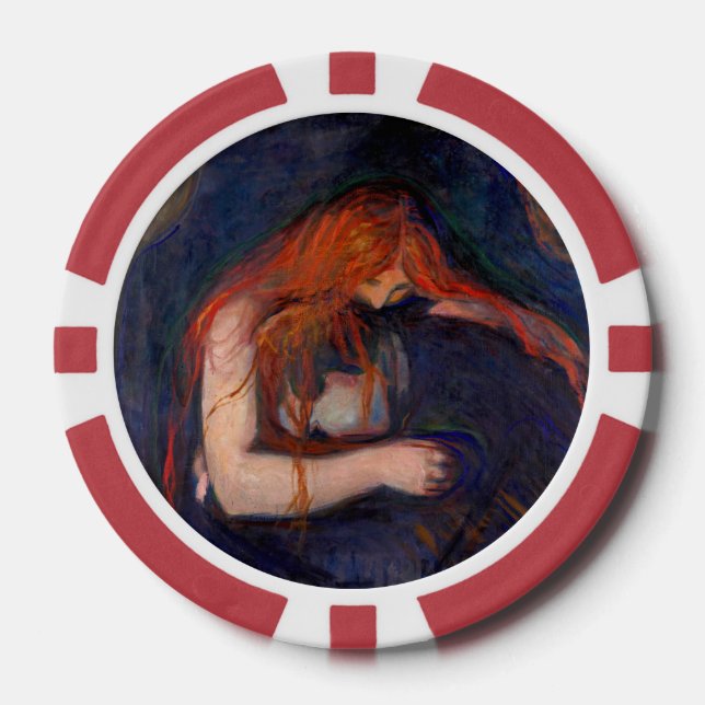 Fichas De Póquer Edvard Munch - Vampiro / Amor y Dolor (Anverso)