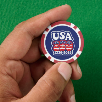 Fichas De Póquer El 250 cumpleaños de América - Groovy USA 250
