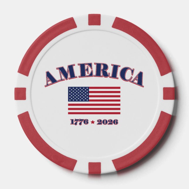 Fichas De Póquer El 250 cumpleaños de Estados Unidos (Anverso)
