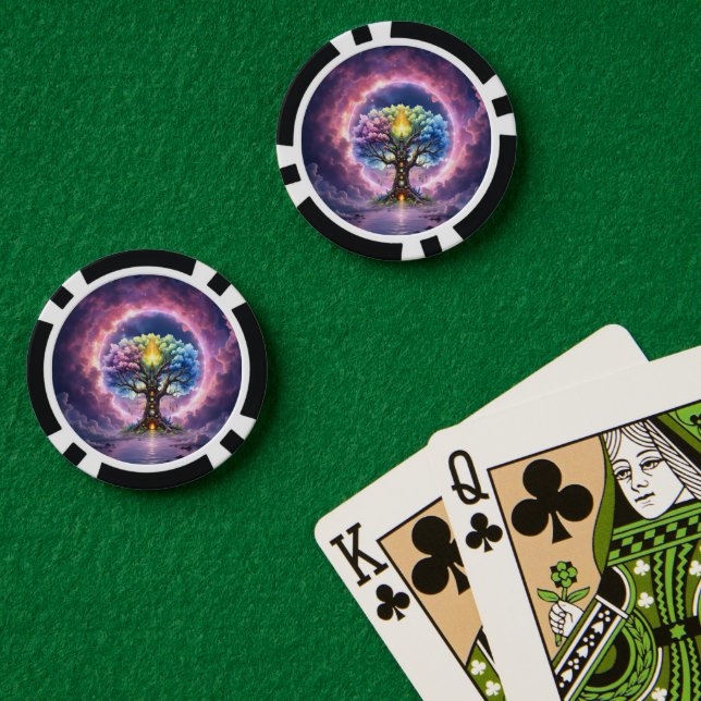 Fichas De Póquer El Árbol Celestial de los Reinos Eternos (Mesa de Poker (Doble))