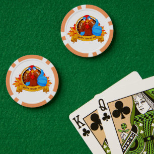 Fichas De Póquer El divertido diseño de Acción de Gracias al estilo