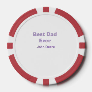 Fichas De Póquer El mejor papá del mundo feliz día del padre nombre
